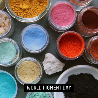 WORLD PIGMENT DAY - various pigments in jars