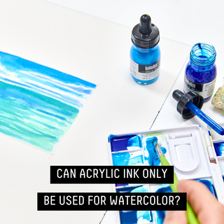 can acrylic only be used for water color? image of artist using acrylic ink to paint