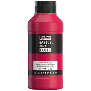 LQX BASICS FLUID ACRYLIC 250ML CADMIUM RED DEEP HUE 887452056461 [NA]