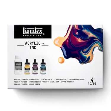 LQX ACRYLIC INK SET 3X30ML POURING - DEEP COLORS [FRONT] 887452997399