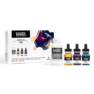 LQX ACRYLIC INK SET 3X30ML POURING - DEEP COLORS 887452997399