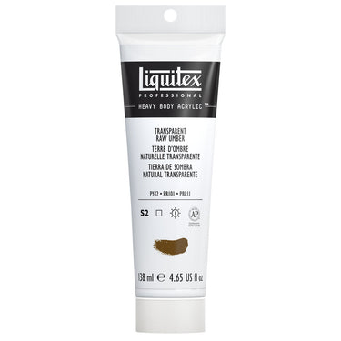 LQX HEAVY BODY ACRYLIC 138ML 333 TRANSPARENT RAW UMBER 094376943610