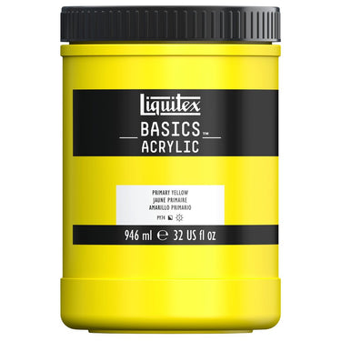 LQX BASICS ACRYLIC 946ML 410 PRIMARY YELLOW 094376942415