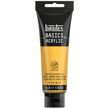 LQX BASICS ACRYLIC 118ML 163 CADMIUM YELLOW DEEP HUE 094376932942