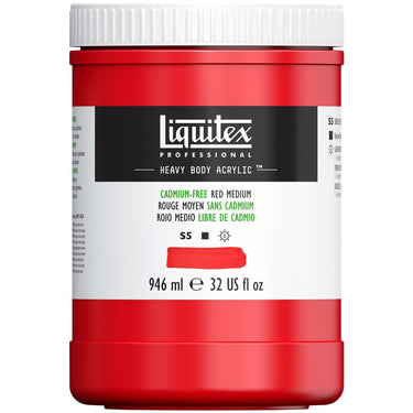 LQX HEAVY BODY ACRYLIC 946ML 894 CADMIUM-FREE RED MEDIUM 887452030324