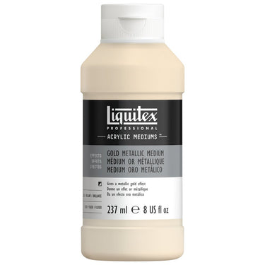 LQX ACRYLIC MEDIUMS 237ML BOTTLE METALLIC GOLD 887452048473