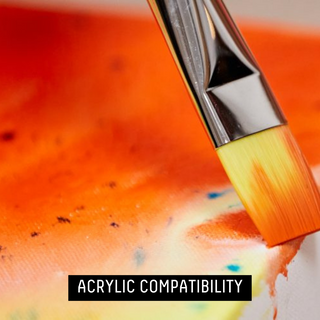 Acrylic compatibility - paint being brushed over another acrylic paint and canvas