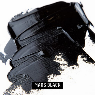 MARS BLACK - swatch of opaque black color