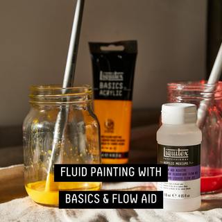 fluid painting with basics & flow aid