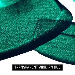 TRANSPARENT VIRIDIAN HUE - swatch of translucent green color