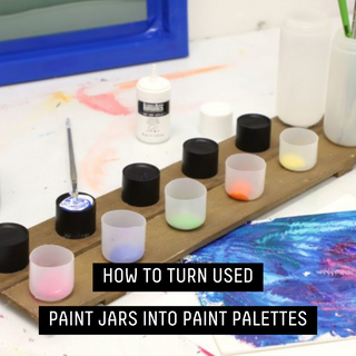 Used paint pots turned into an artist's palette
