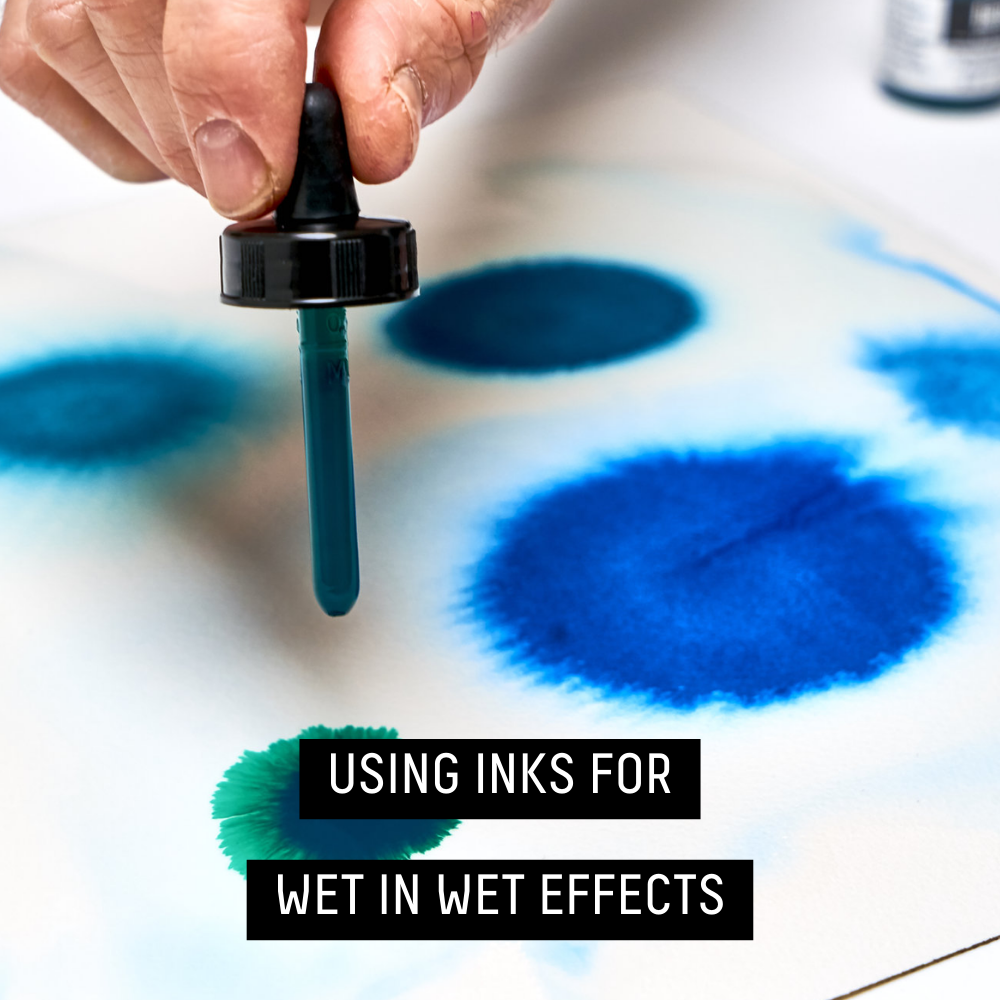 USING INKS FOR WET IN WET EFFECTS