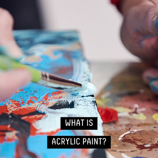 WHAT IS ACRYLIC PAINT - artist painting with liquitex brush on canvas