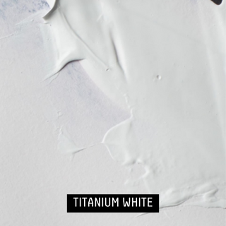 TITANIUM WHITE - painted swatch of white color