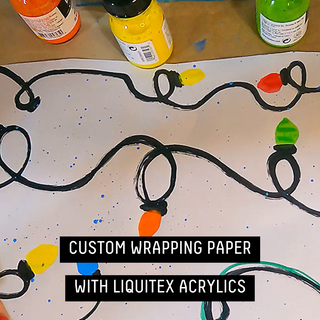 CUSTOM WRAPPING PAPER WITH LIQUITEX ACRYLICS