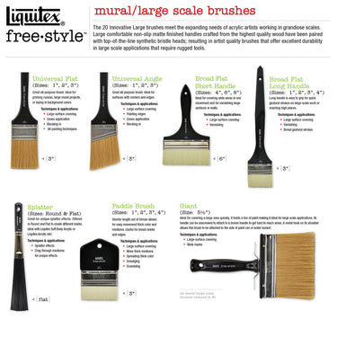 Liquitex Professional Freestyle Large Scale Brushes Range