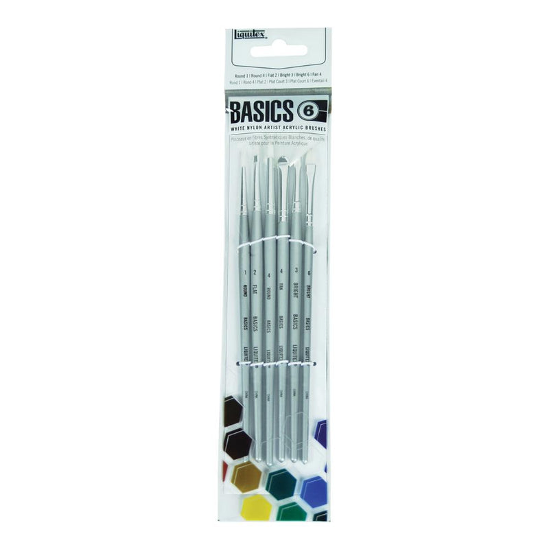 Liquitex BASICS 6 Brush Pack, Short Handle