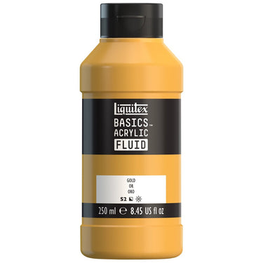 LQX BASICS FLUID ACRYLIC 250ML GOLD 887452056423 [NA]