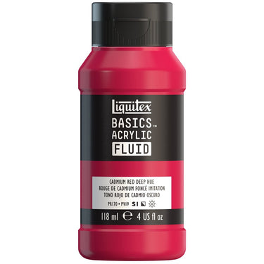 LQX BASICS FLUID ACRYLIC 118ML CADMIUM RED DEEP HUE 887452055884 [NA]