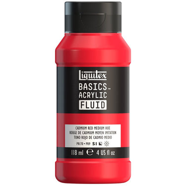 LQX BASICS FLUID ACRYLIC 118ML CADMIUM RED MEDIUM HUE 887452055860 [NA]