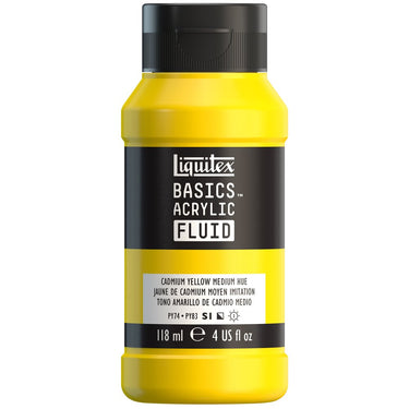 LQX BASICS FLUID ACRYLIC 118ML CADMIUM YELLOW MEDIUM HUE 887452055822 [NA]