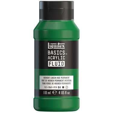 LQX BASICS FLUID ACRYLIC 118ML HOOKERS GREEN HUE PERMANENT 887452056058 [NA]