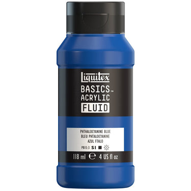 LQX BASICS FLUID ACRYLIC 118ML PHTHALOCYANINE BLUE 887452055983 [NA]