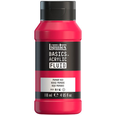 LQX BASICS FLUID ACRYLIC 118ML PRIMARY RED 887452055907 [NA]