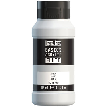 LQX BASICS FLUID ACRYLIC 118ML SILVER 887452056201 [NA]