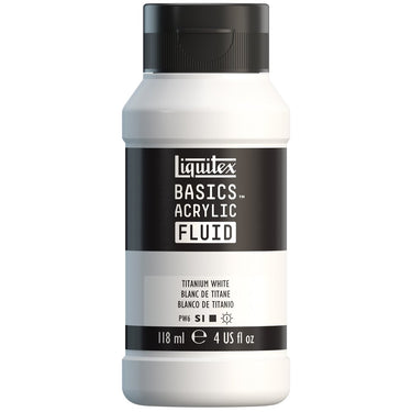 LQX BASICS FLUID ACRYLIC 118ML TITANIUM WHITE 887452056133 [NA]