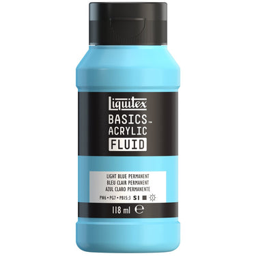 LQX BASICS FLUID ACRYLIC 118ML LIGHT BLUE PERMANENT 887452055532 [ROW]