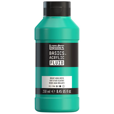 LQX BASICS FLUID ACRYLIC 250ML BRIGHT AQUA GREEN 887452056447 [NA]