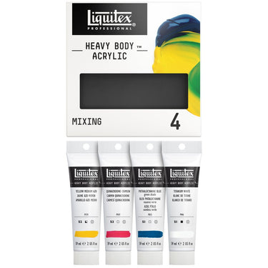 LQX HEAVY BODY ACRYLIC 4X59ML MIXING SET [DHI TUBES OUT] 887452997436