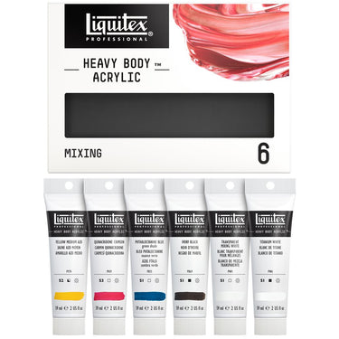 LQX HEAVY BODY ACRYLIC 6X59ML MIXING SET [DHI TUBES OUT] 887452997443