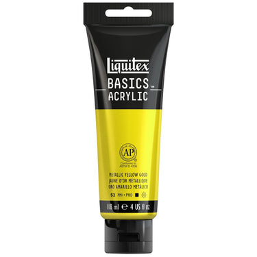 LQX BASICS ACRYLIC 118ML 343 METALLIC YELLOW GOLD 887452064480