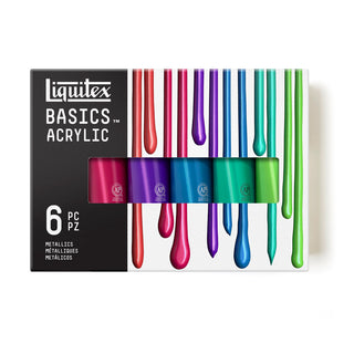 LQX BASICS ACRYLIC METALLICS 6X118ML [FRONT] 887452064657