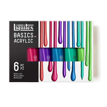 LQX BASICS ACRYLIC METALLICS 6X118ML [FRONT] 887452064657