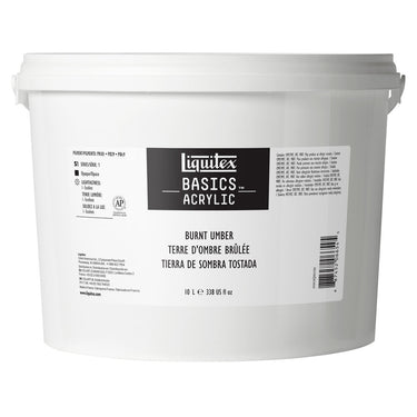 LQX BASICS ACRYLIC 10L 128 BURNT UMBER 887452066545