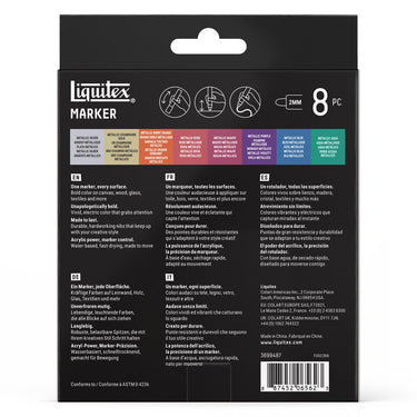 LQX MARKER 8X2MM METALLIC SET [BACK] 887452065623