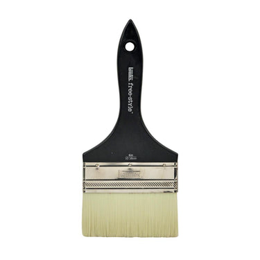 LQX PROFESSIONAL FREESTYLE LARGE SCALE BRUSH BROAD FLAT/VARNISH 4-INCH SHORT HANDLE