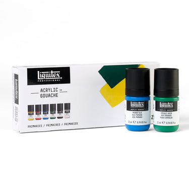 LQX ACRYLIC GOUACHE SET 6X22ML PRIMARIES 887452999904