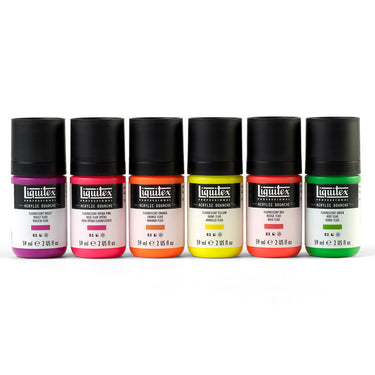 LQX ACRYLIC GOUACHE SET 6X59ML FLUORESCENTS [CONTENTS] 887452999928