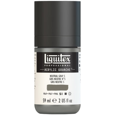 LQX ACRYLIC GOUACHE 59ML 599 NEUTRAL GRAY 5 887452999867