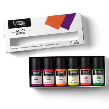 LQX ACRYLIC GOUACHE SET 6X59ML FLUORESCENTS [OPEN] 887452999928