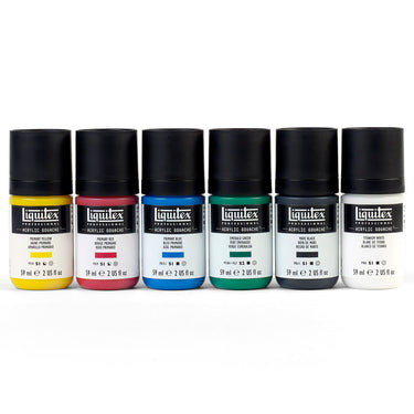 LQX ACRYLIC GOUACHE SET 6X59ML PRIMARIES [CONTENTS] 887452999911