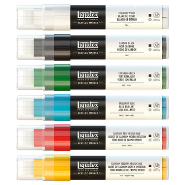 LQX ACRYLIC MARKER SET 6X 8-15MM CLASSICS [CONTENTS] 887452001218