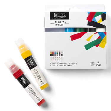 LQX ACRYLIC MARKER SET 6X 8-15MM CLASSICS 887452001218