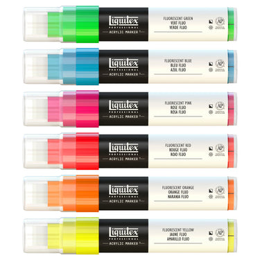 LQX ACRYLIC MARKER SET 6X 8-15MM FLUORESCENTS [CONTENTS] 887452001409