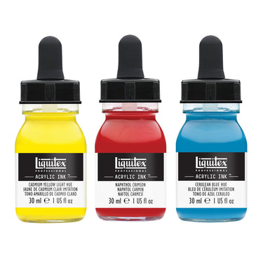 LQX ACRYLIC INK SET 3X30ML ESSENTIALS [CONTENTS] 887452002963