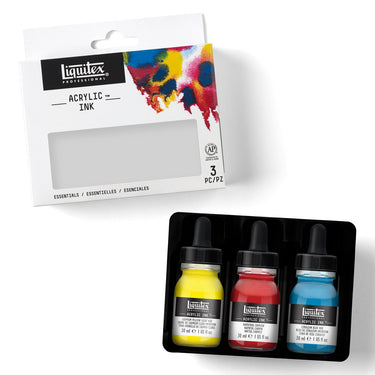 LQX ACRYLIC INK SET 3X30ML ESSENTIALS [OPEN] 887452002963